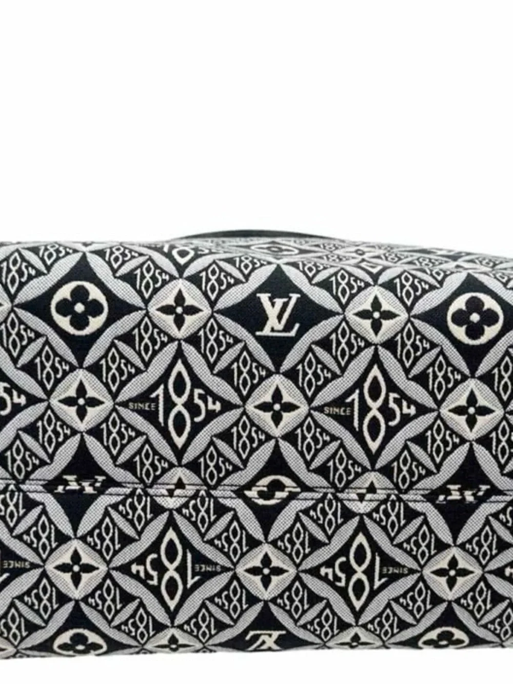 Onthego GM Since 1854 Jacquard Shoulder Bag Black Louis Vuitton Black & White Mo